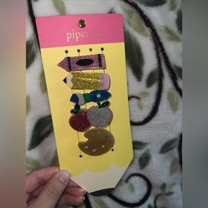 Piper K School Art/Pencil/Crayon Hair Clips- 5 Colors —BRAND NEW!!
